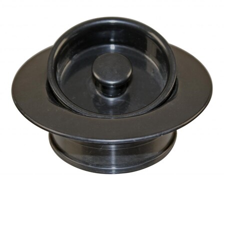 Westbrass Universal Replacement Disposal Flange and Stopper in Powdercoated Black D2091-54